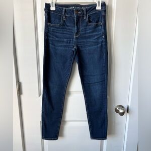 American Eagle Outfitters Dark Blue Women's Skinny Jeans: Jeggings